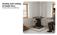 Cast Iron Smokeless Gasification Heater, Indoor & Wood Heating, Rural Home Fireplace