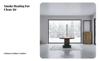 Wood Burning Stove, Indoor Smokeless Heater, Thickened Steel Multi-Functional Rural Winter Heating