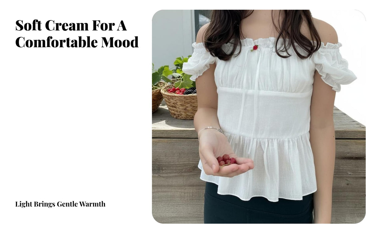 Cotton ribbon Fairy Top, Idella Blouse, Tatjana Maxi Skirt, Women's Elegant Outfit