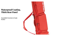 Ski Bag with Wheels, Snowboard Gear Storage, Dry/Wet Separation, Waterproof, Multi-Compartment