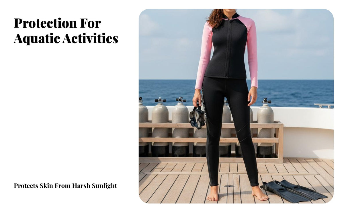 Wetsuit for Women, 2mm 3mm Thickened, Two-Piece Long Pants, Rash Guard, Surfing Swimsuit, Warmth, Diving Suit