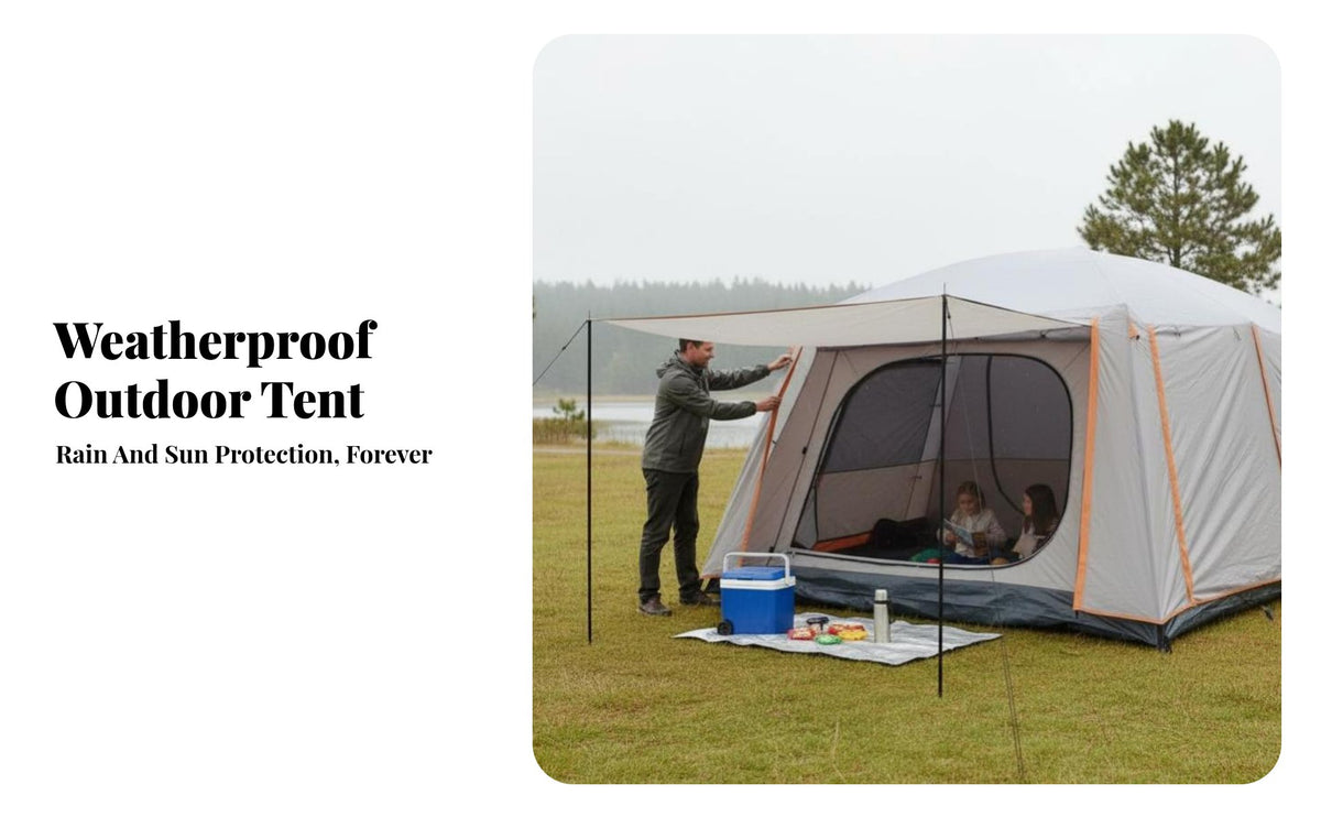 Two-Room single Automatic Camping Tent, Rainproof, Large Capacity, Outdoor outing Shelter