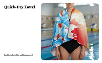 Swimming Bath Towel, Quick-Dry, Sports, Absorbent, Microfiber, Unisex