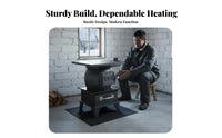 Wood Heating Stove, Cast Iron Indoor Fireplace, Multi-Functional Rural Home Heater