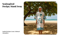 Poncho Towel Robe, Quick Dry Hooded Beach Cape, Sun Protection, Warm Changing Coat for Men & Women
