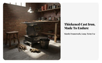 Winter Cast Iron Heating Stove, double energy Wood Indoor Home Fireplace, Rural Multi-Function
