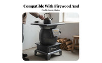Winter Cast Iron Heating Stove, double energy Wood Indoor Home Fireplace, Rural Multi-Function