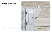 Indoor Wood Burning Stove, Multicombustible Heating Cooker, Smokeless Double burning, Thickened Steel frame