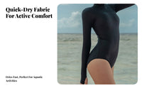 2024 single Piece Swimsuit for Women, Long Sleeve Rash Guard, Sun Protection, Slimming, Quick Dry, Surfing
