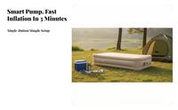 Elastic Silk Backrest Inflatable Mattress, Portable Sleeping Pad for Camping and Home