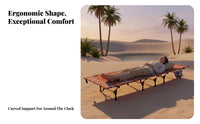 Aluminum Alloy Folding Camping Cot, Portable Single Bed, Lightweight Outdoor Nap Bed for Beach, Caregiving