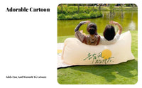 Portable Air Sofa, Folding Inflatable Bed, Lazy Lounger, No Pump Needed, Outdoor Camping, Outdoor Dining