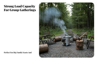 Outdoor Reinforced Wood-Fired Stove, Rural Hearth, Multi-Fuel Compatible, Large Pot Cooking