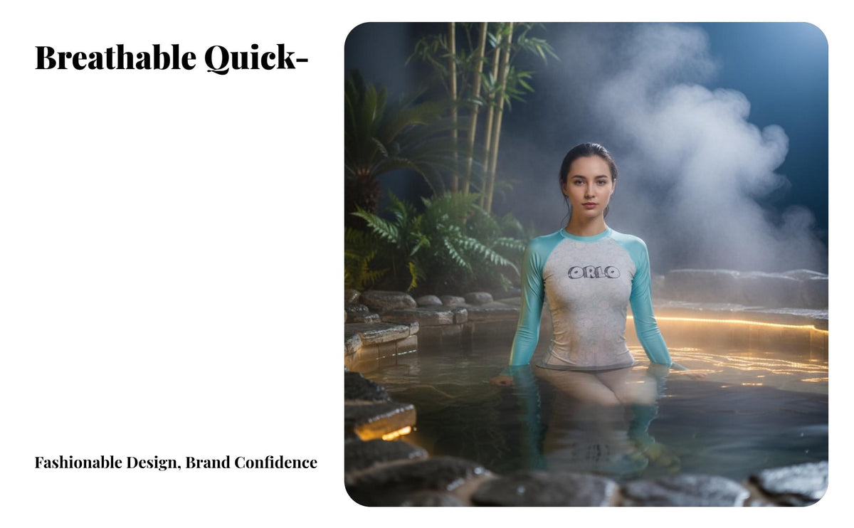Wetsuit for Women, Two-Piece Long Sleeve Rash Guard, Quick Dry Sun Protection Swimsuit, Surfing, Diving, Snorkeling