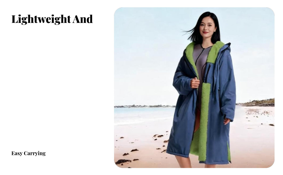 Fleece Lined Thickened Adult Unisex Couple Cape, Outdoor Swimming, Surfing, Diving, Beach, Warmth