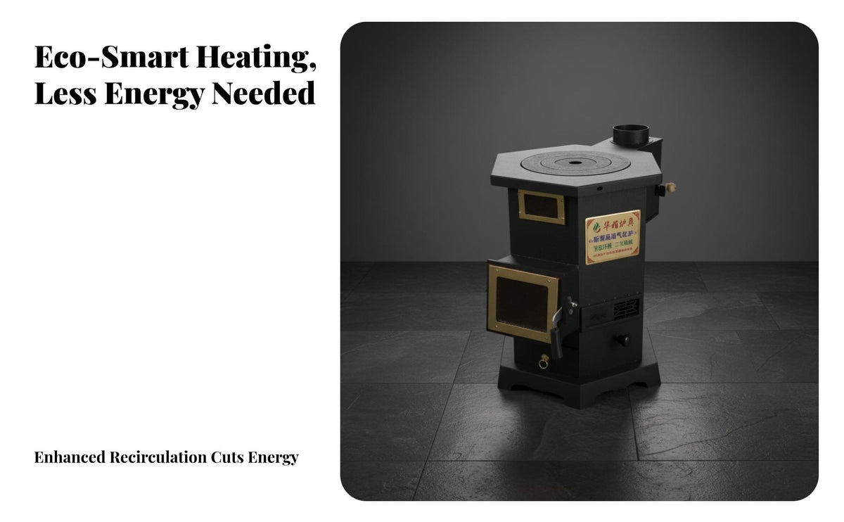 Indoor Charcoal Stove, Smokeless Multi-Fuel Wood Burner, Home Heating, Rural Compatible