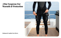 Technical Diving Shorts, Waterproof Quick-Dry Neoprene, Multi-Pocket, Durable, Men's Dive Suit