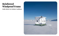 Winter Thickened Windproof Ice Fishing Tent, Outdoor Insulated Shelter, Cold Weather Camping, Portable and Warm