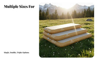 Inflatable Mattress, Brushed PVC Air Bed, Outdoor Camping Ground Mat, Thickened, Portable Storage