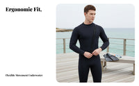 3mm Wetsuit, Front fastener Full figure Diving Suit, Thermal single-Piece for Snorkeling, Swimming, Men