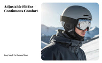 Ski Helmet, Winter Protective Gear, Unisex Adjustable Headgear, Warm Cycling Helmet