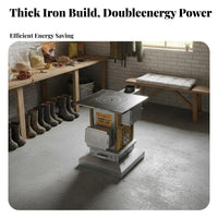 Thickened doubleenergy Gasification Stove, Smokeless Wood Heater, Indoor Movable Cooking Station