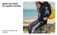 Women's Wetsuit, Sun Protection Rash Guard, Long Sleeve Two-Piece Swimsuit, Quick Dry Surfing Set