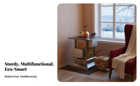 Thickened doubleenergy Gasification Stove, Smokeless Wood Heater, Indoor Movable Cooking Station