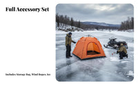Outdoor Ice Fishing Tent, Insulated Cotton Winter Shelter, Windproof Thickened Oxford Fabric, Quick Setup