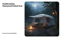 Outdoor Camping Tent, Rainproof Double Coating, Two-Room Design, Spacious, Portable Outdoor Dining Shelter, Thickened Oxford