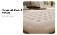 Inflatable Camping Bed, Automatic Air Mattress, Portable Sleeping Pad, Skin-Friendly Flocking, Home & Outdoor Use