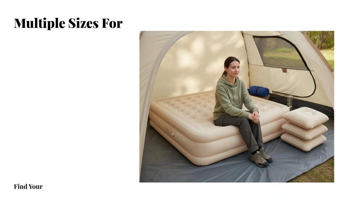 Inflatable Mattress, Camping Air Bed, Portable Sleeping Pad, Auto Inflation, Tent Mat