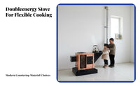 Indoor Smokeless Dual-Fuel Stove, Wood and Coal Circulating Heater, Energy-Saving, Thickened Design, Winter Rural Home Use