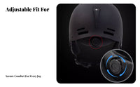 Mushroom Head Ski Helmet, Double Board Compatible, Unisex, New Style, Adjustable, Minimalist Technology, Multiple Colors