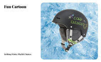 Kids Winter Helmet, Dual Board, Impact Resistant, Breathable, Cartoon Design, Boys & Girls