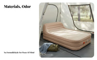 Thickened Inflatable Mattress, PVC Flocked Air Bed, Electric Pump, Adjustable Firmness, Outdoor Tent, Home Floor