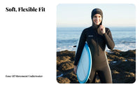 5mm Women's Full figure Hooded Wetsuit, Front fastener, Thickened Thermal wave Suit, Winter Cold Protection aquaticwear