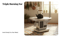 Thickened Smokeless Gasification Stove, Multienergy source Heating Stove, Indoor Wood Heater for Home