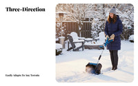 Electric Hand-Push Snow Sweeper, Cordless Snow Thrower, Compact Snow Shovel for School, Path, Greenhouse