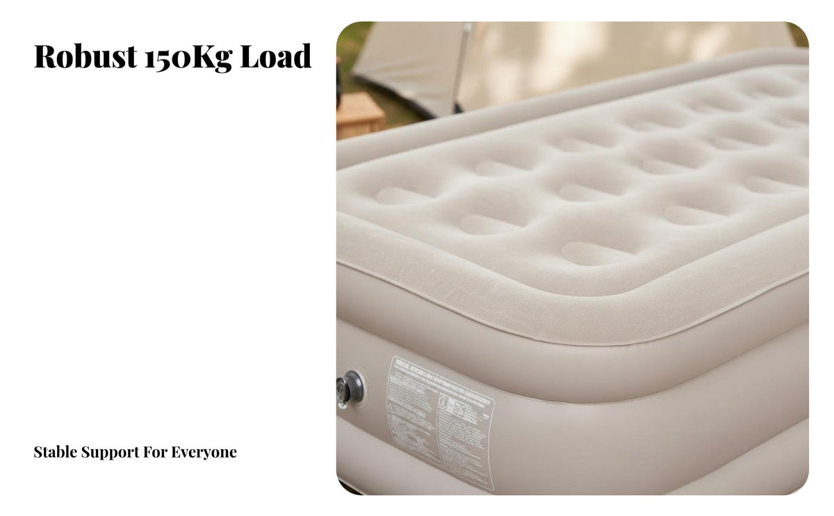 Outdoor Inflatable Mattress, Auto Air Pump, Foldable Sleeping Pad for Camping Tent