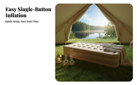 Double Inflatable Air Mattress, Camping Outdoor Bed, Flocked Surface, Automatic Inflation, Thickened Elevated Comfort