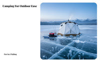 Winter Camping Sauna Tent, Ice Fishing Shelter, Thickened Chimney Port, Large Opening, Fixed Mat, Quick Setup, Oxford Cloth