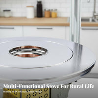 Rural Home Heating Gasification Stove, Smokeless Wood Burner, Multicombustible, Stainless Steel