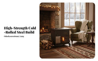 Indoor Heating Stove, Mobile Multi-Purpose, Wood Burning, Energy-Saving, Rural Winter Fireplace