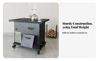 Indoor Heating Stove, Mobile Multi-Purpose, Wood Burning, Energy-Saving, Rural Winter Fireplace