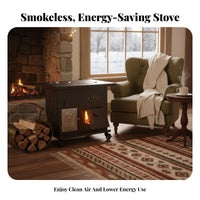 Indoor Heating Stove, Mobile Multi-Purpose, Wood Burning, Energy-Saving, Rural Winter Fireplace