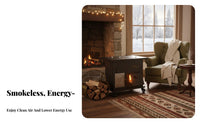 Indoor Heating Stove, Mobile Multi-Purpose, Wood Burning, Energy-Saving, Rural Winter Fireplace