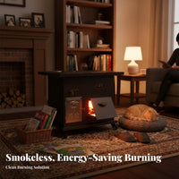 Indoor Heating Stove, Mobile Multi-Purpose, Wood Burning, Energy-Saving, Rural Winter Fireplace