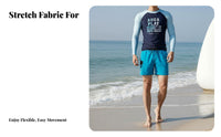 Men's Two-Piece Rash Guard Swimsuit, Long Sleeve Top and Pants, Sun Protection wave ridinging Diving Suit