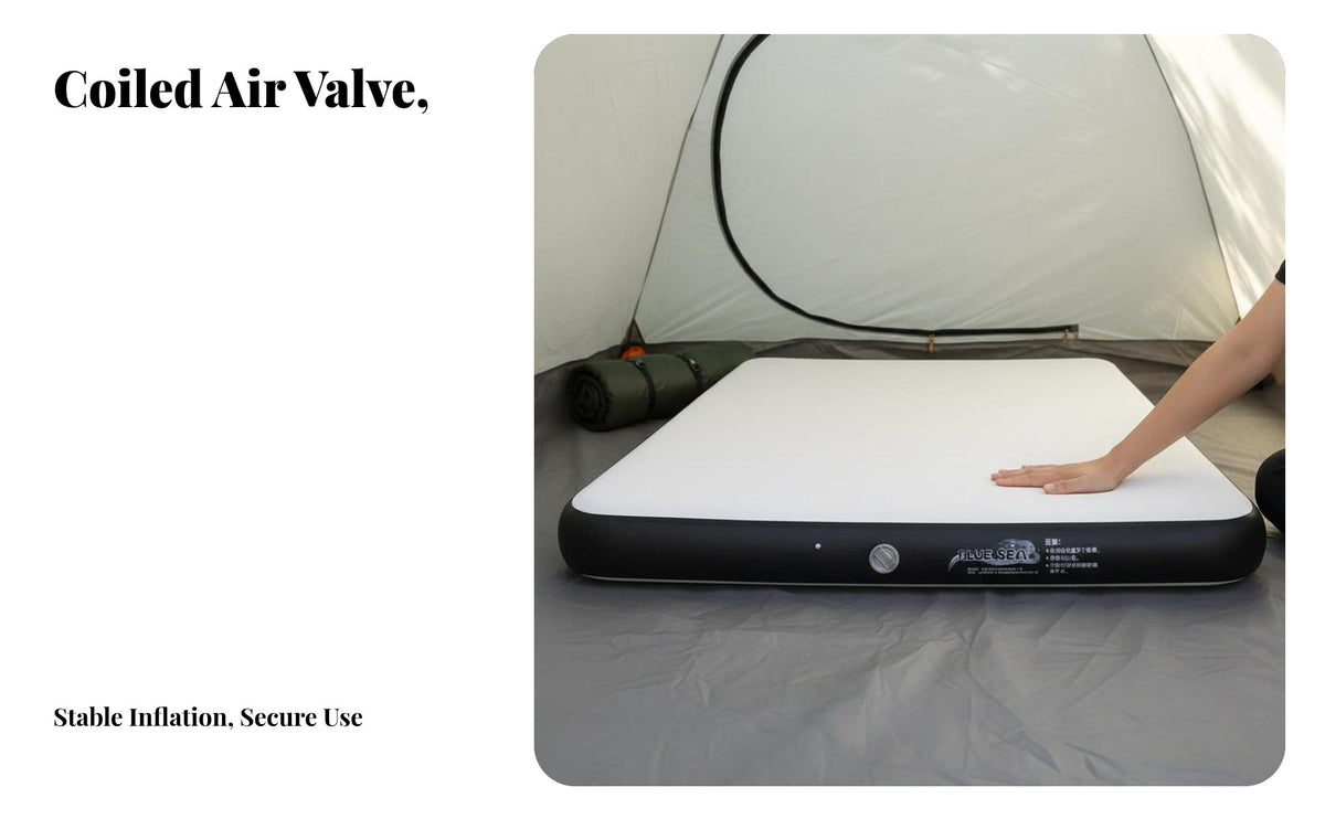 Foldable Air Mattress, Portable Outdoor Inflatable Mat, Hard Surface, Waterproof PVC